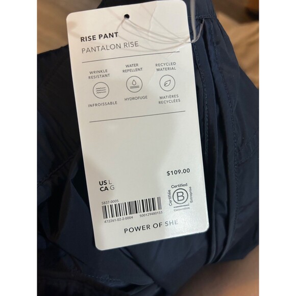 Athleta Rise Women’s Jogger Pants size L NWT Pull-On Stretch Nylon Waterproof - Picture 7 of 9